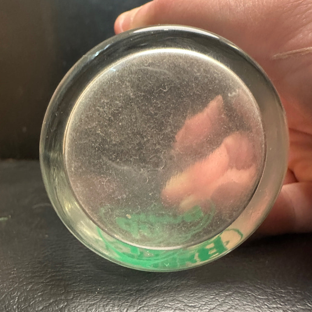 Vintage Bubble Up Soda Fountain Glass ACL Green