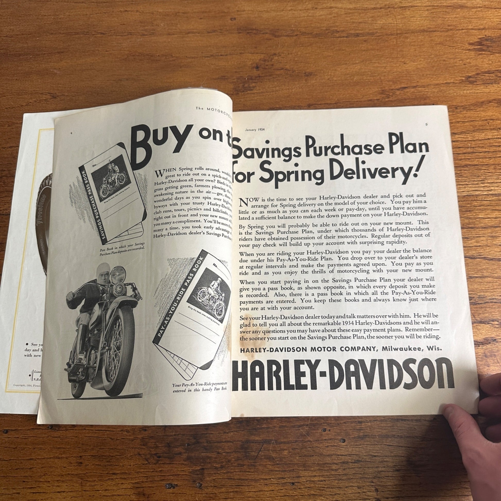 Vintage The Motorcyclist Magazine January 1934 Harley Indian Motorcycle Ads