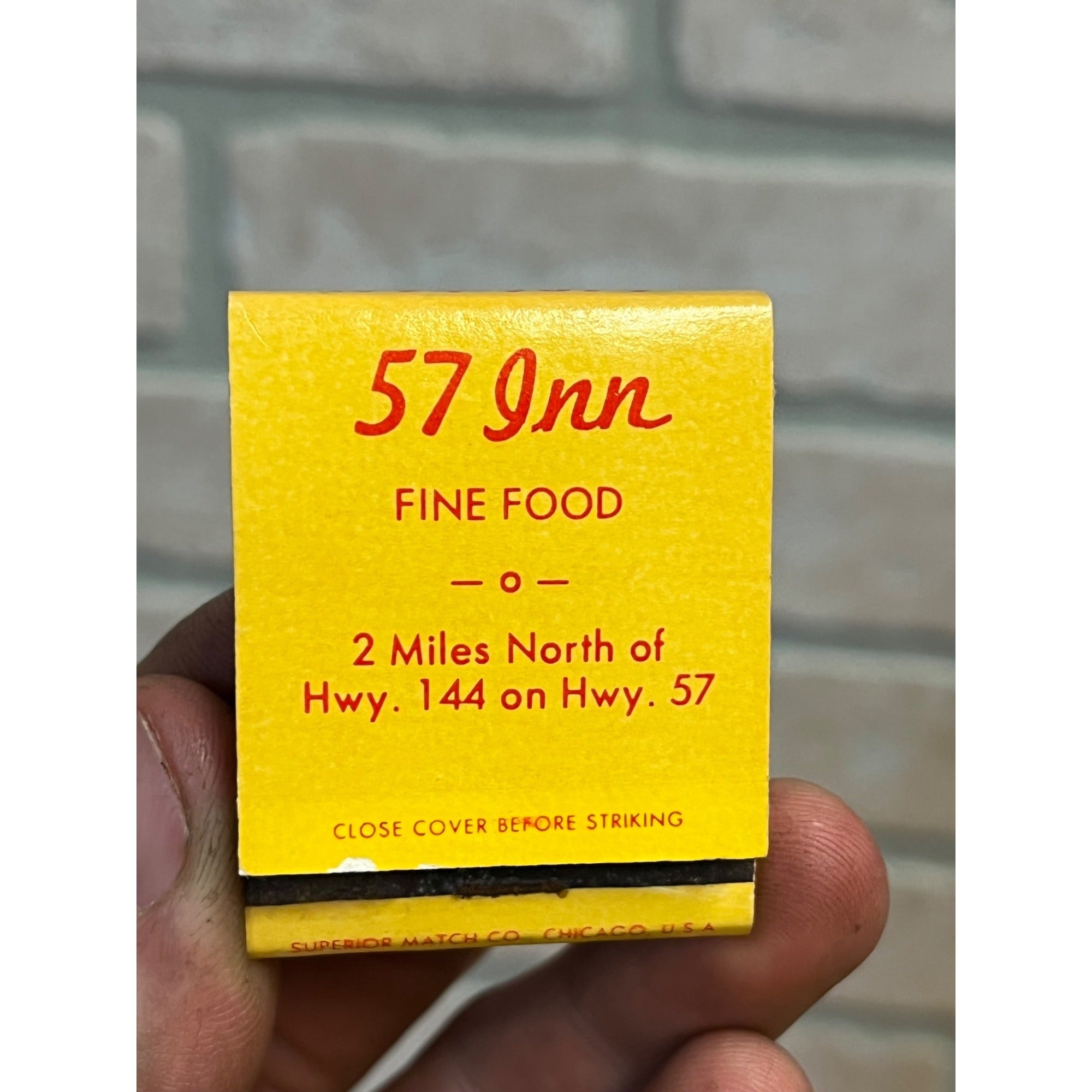 Vintage 57 Inn Sheboygan Wisconsin Restaurant Diner Motel Matchbook FULL Wis WI