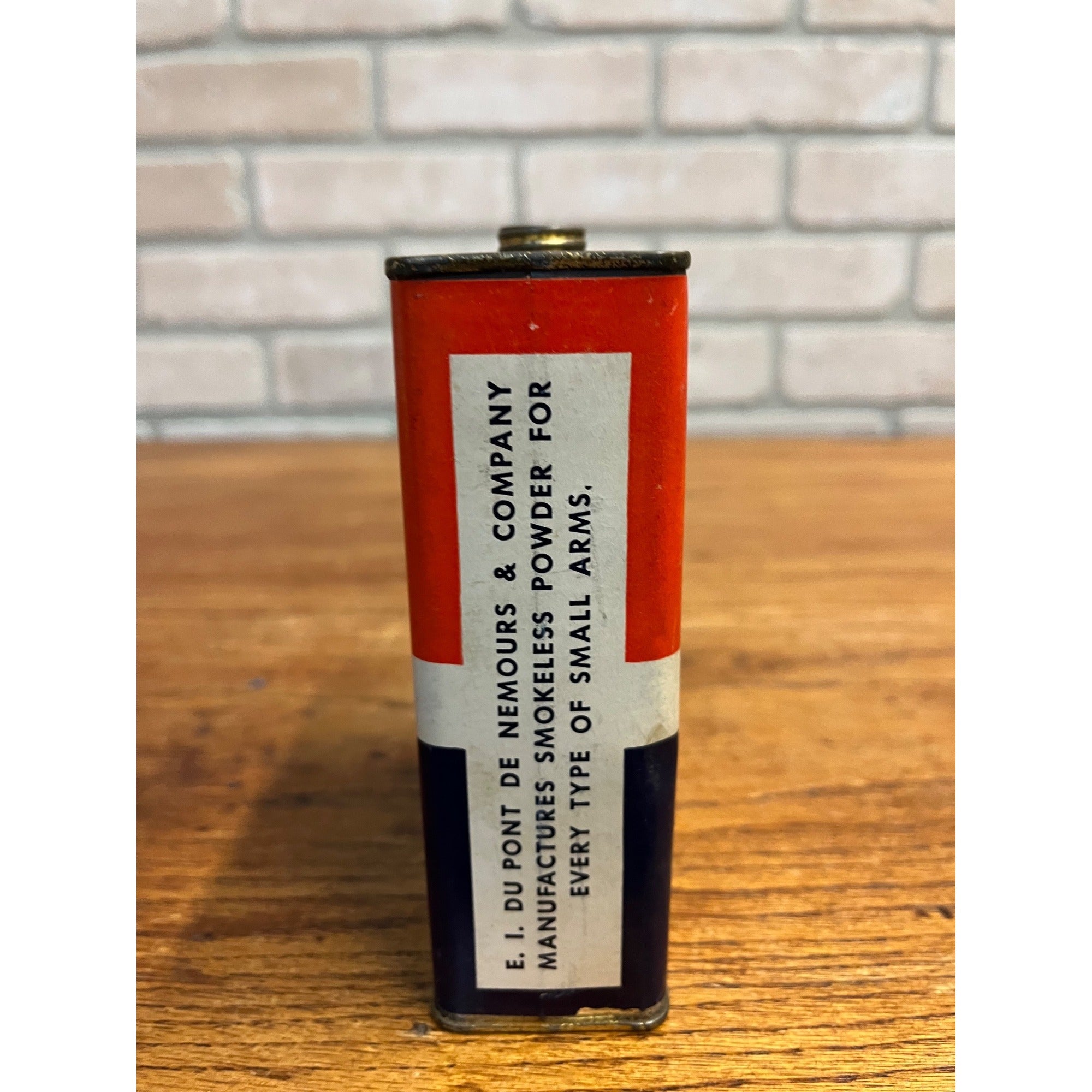 Vintage DuPont Improved Military Rifle Gun Powder #4064 Tin Empty Advertising