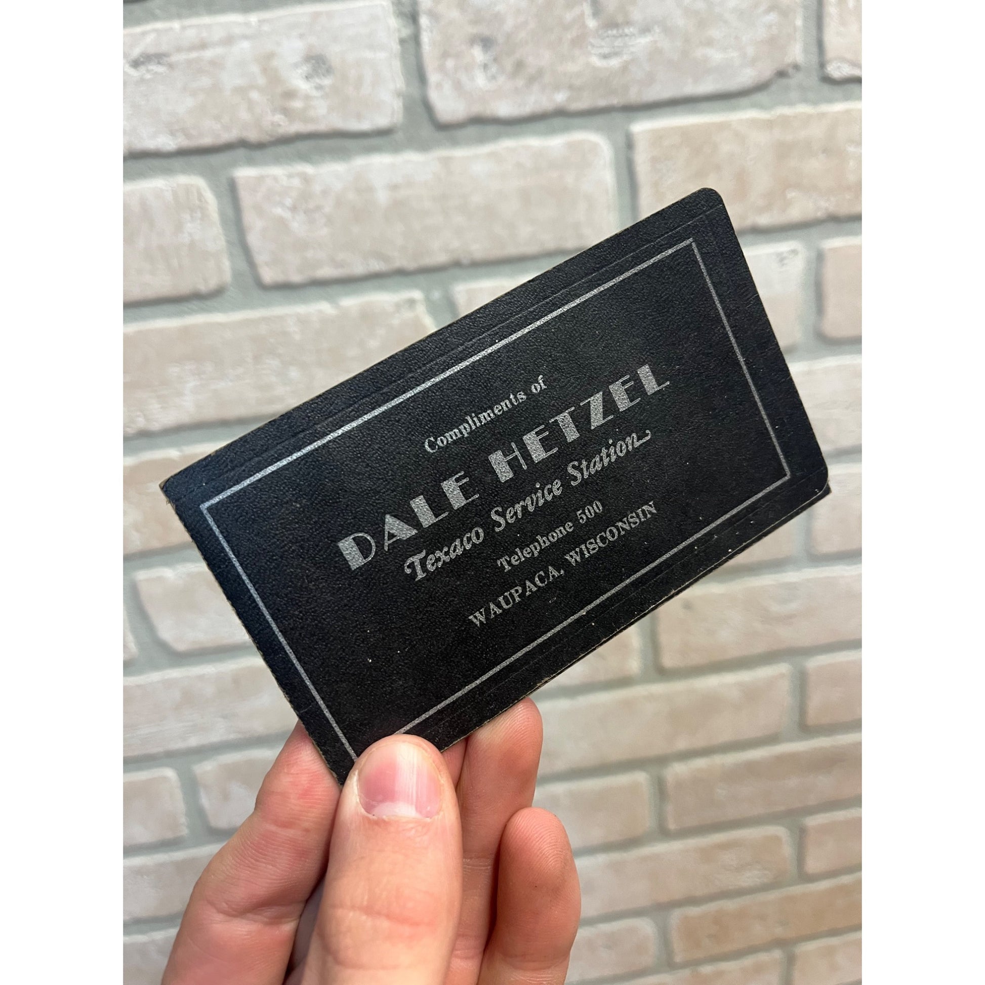 Vintage 1940s Texaco Gasoline Stamps & Tire Record Holder Waupaca Wisconsin