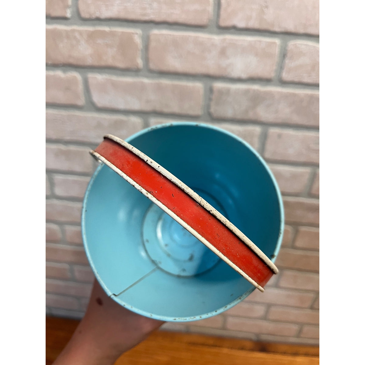 Vintage Ohio Art Co. Tin Litho Child's Beach Sand Pail Bucket Toy 7.5" NEAR MINT