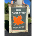Vintage Pure Maple Syrup Sold Here TinAdvertising Sign Country Store Farmhouse