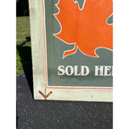 Vintage Pure Maple Syrup Sold Here TinAdvertising Sign Country Store Farmhouse