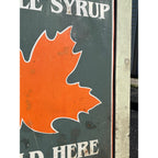 Vintage Pure Maple Syrup Sold Here TinAdvertising Sign Country Store Farmhouse