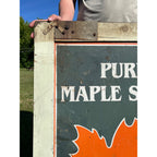 Vintage Pure Maple Syrup Sold Here TinAdvertising Sign Country Store Farmhouse