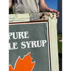 Vintage Pure Maple Syrup Sold Here TinAdvertising Sign Country Store Farmhouse