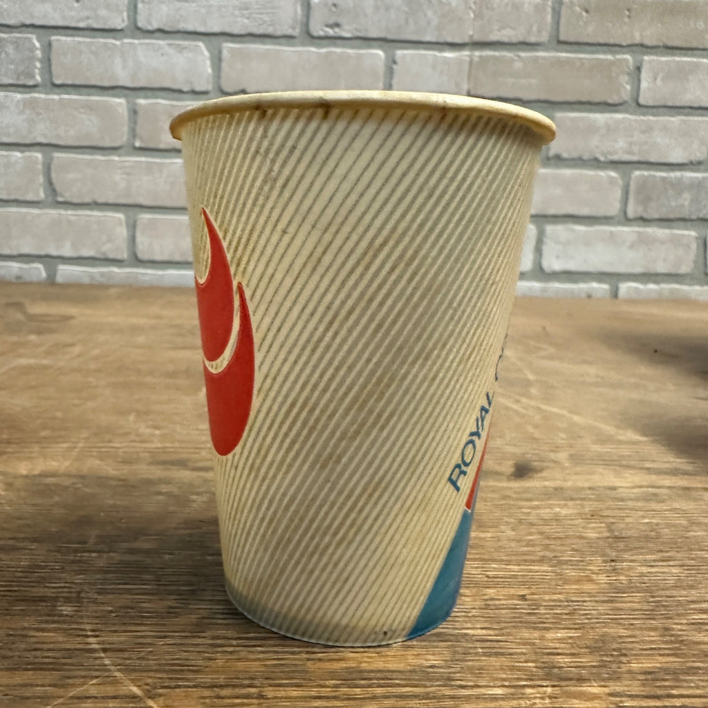 Vintage RC Cola Royal Crown Paper Wax Soda Cup Striped