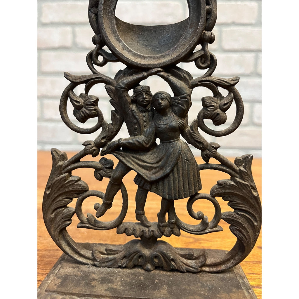 Antique Cast Metal Pocket Watch Stand Holder Victorian Ornate