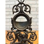 Antique Cast Metal Pocket Watch Stand Holder Victorian Ornate