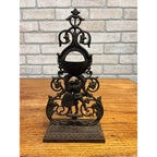 Antique Cast Metal Pocket Watch Stand Holder Victorian Ornate