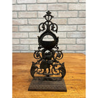 Antique Cast Metal Pocket Watch Stand Holder Victorian Ornate