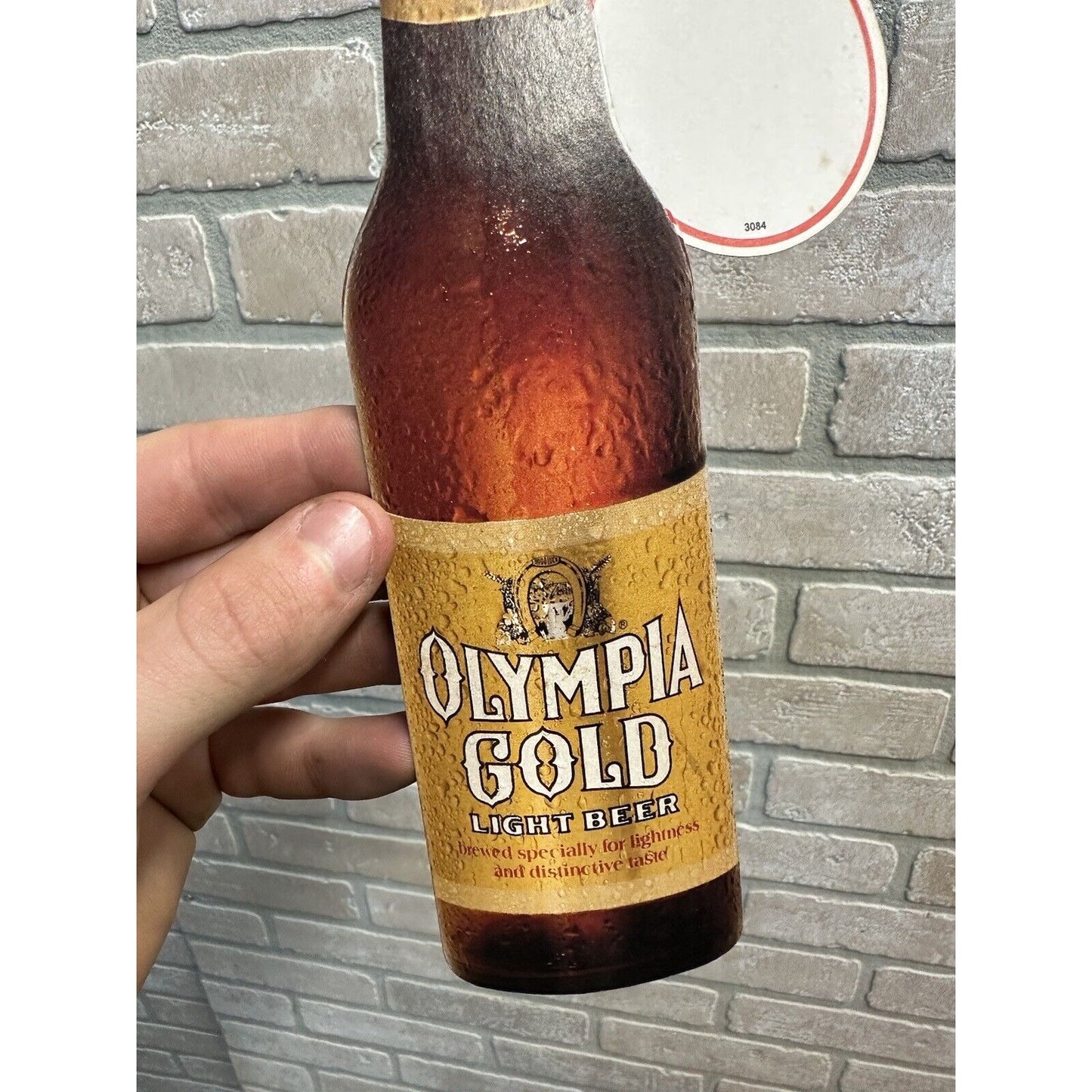 Vintage 1960s Olympia Gold Beer Advertising Unused NOS Price Tag Decal