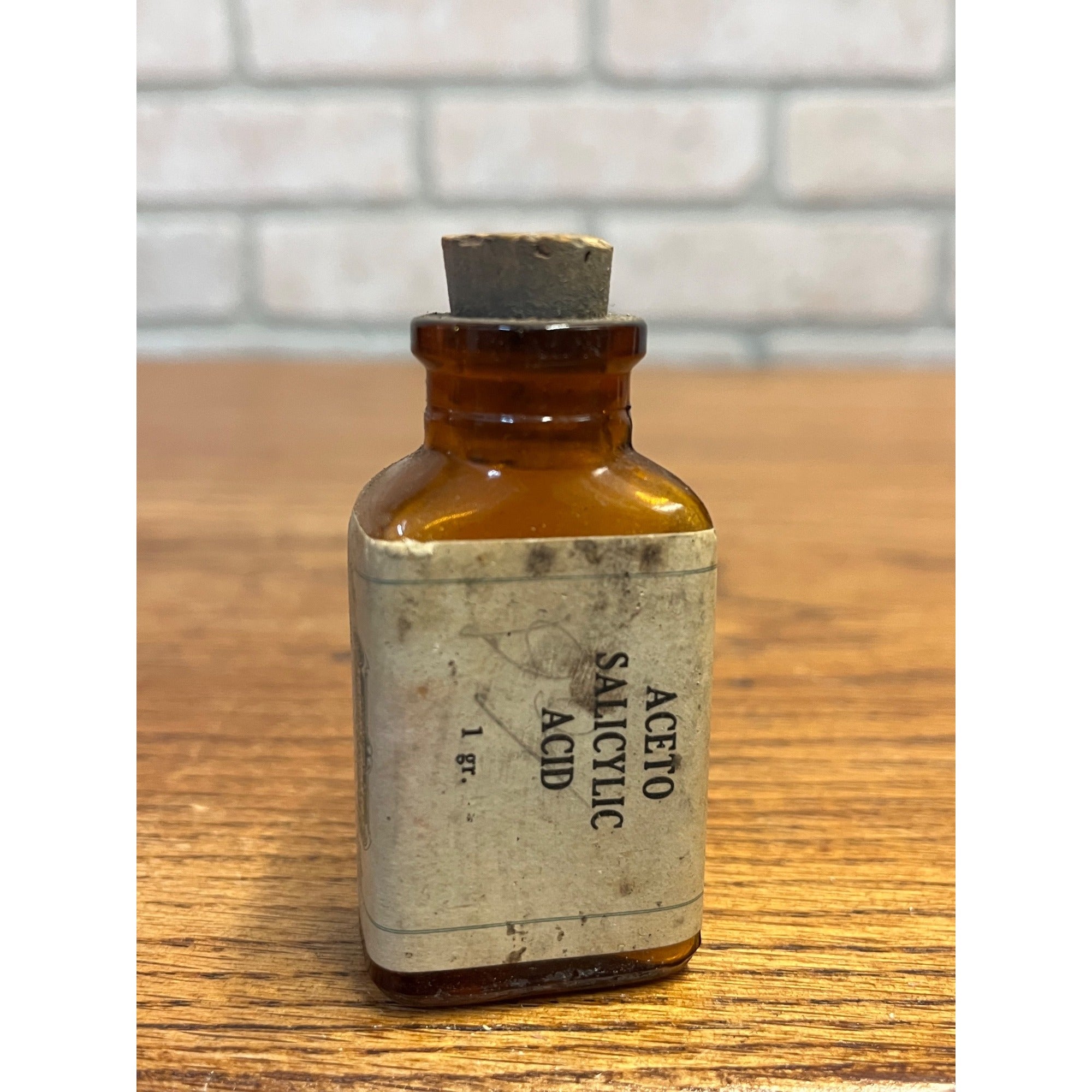 Medicine Amber Bottle Pharmacy Aceto Salicylic Acid Kremers Milwaukee Wis