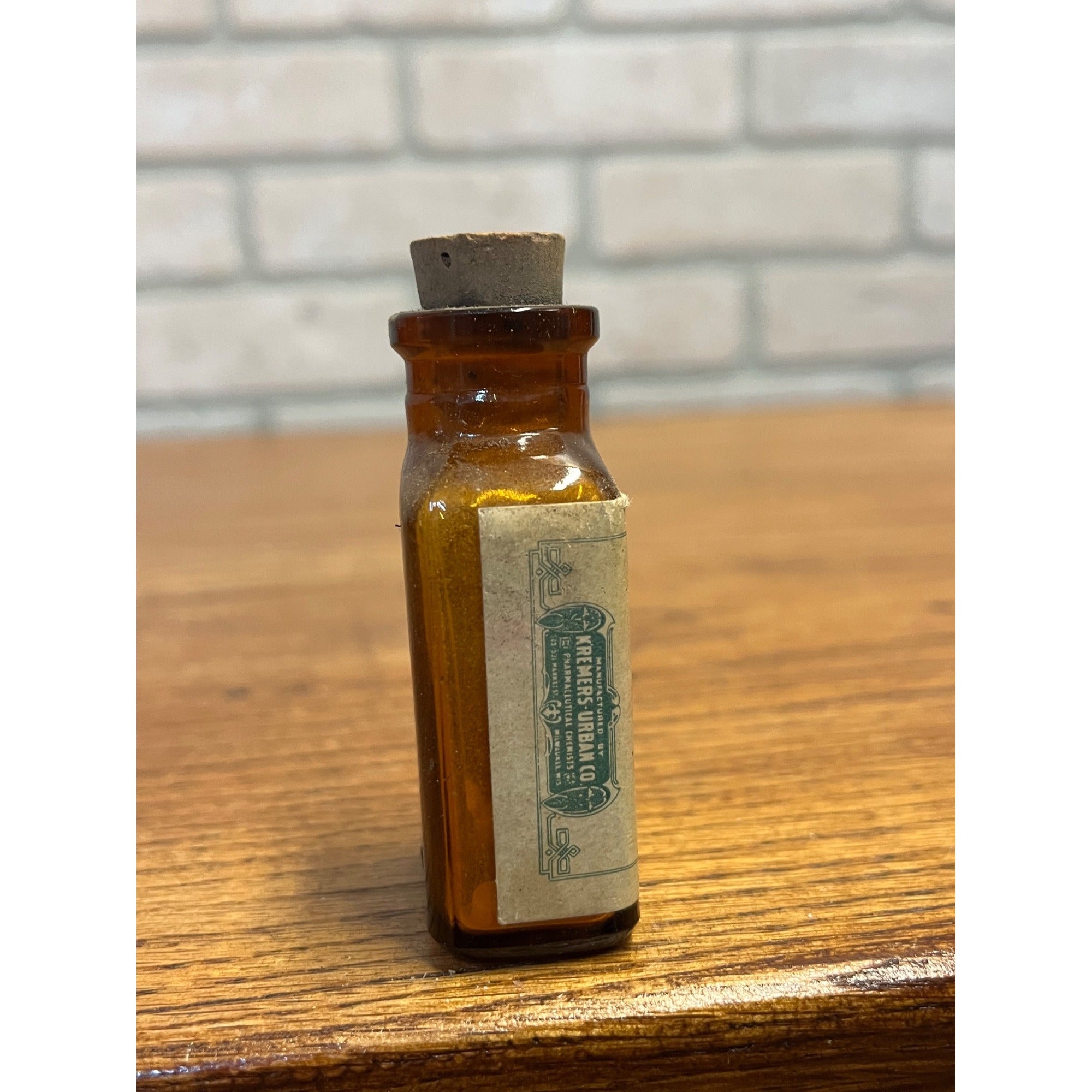Medicine Amber Bottle Pharmacy Aceto Salicylic Acid Kremers Milwaukee Wis