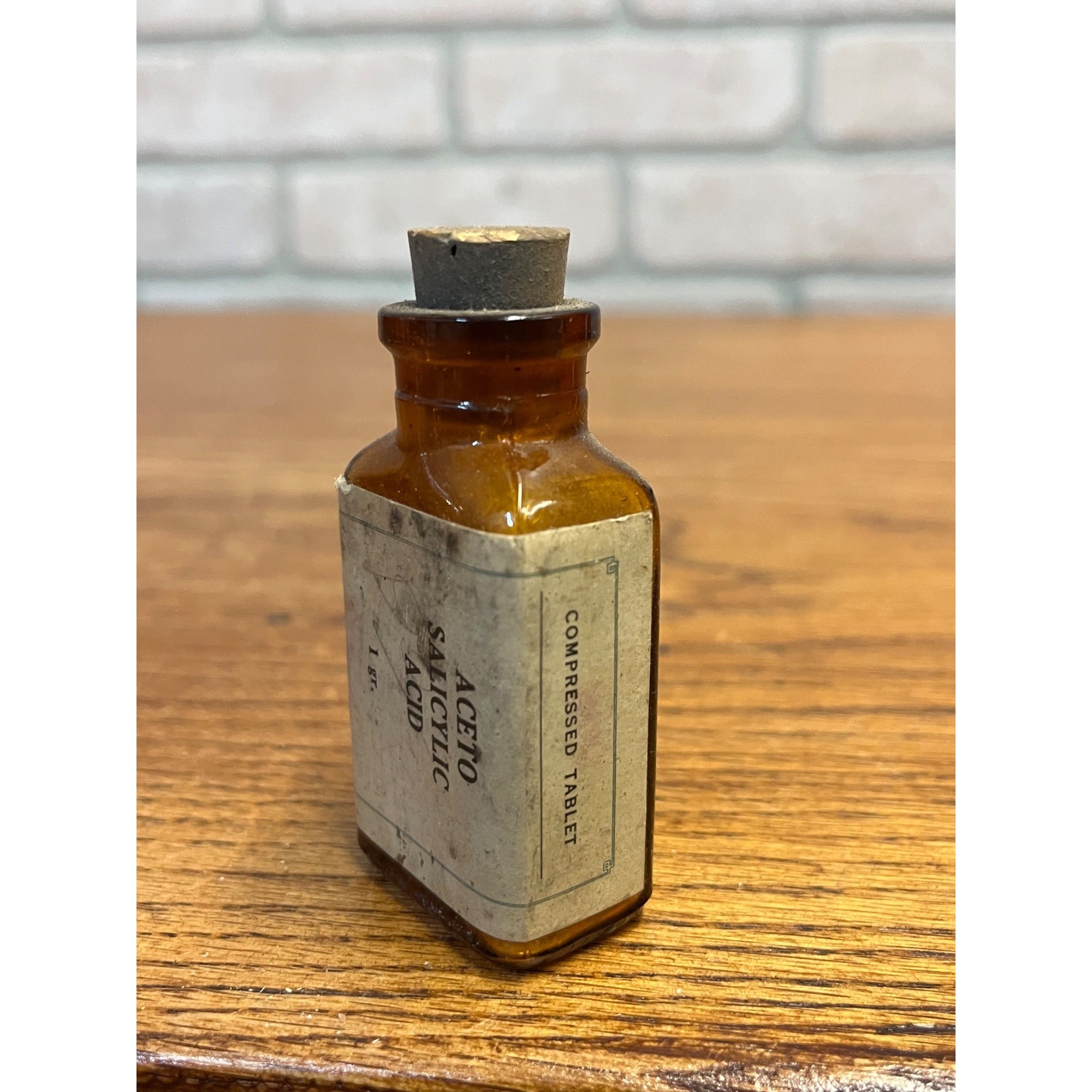 Medicine Amber Bottle Pharmacy Aceto Salicylic Acid Kremers Milwaukee Wis