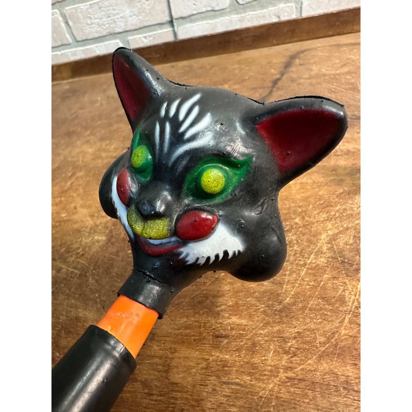 Vintage 1950s Halloween Black Cat Rubber Horn Noisemaker - Fun World Inc