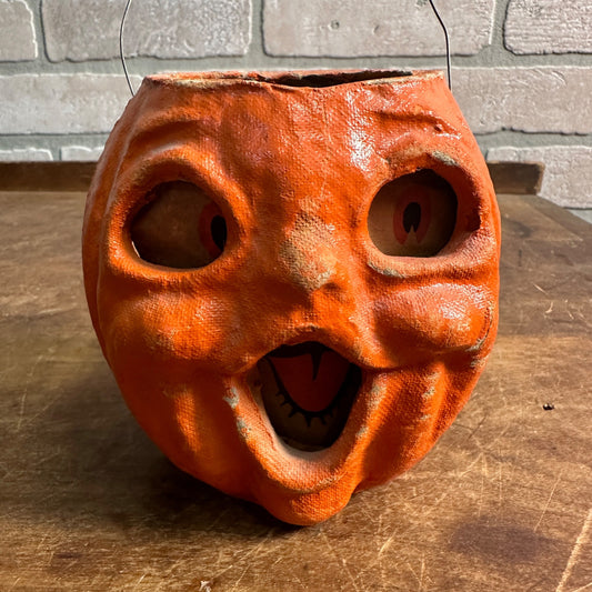 Vintage Halloween Jack O Lantern JOL Double Face Choir Boy 5"