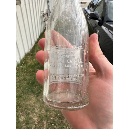Vintage 1950s Clicquot Club Soda Bottle Red Rock Cleveland Ohio