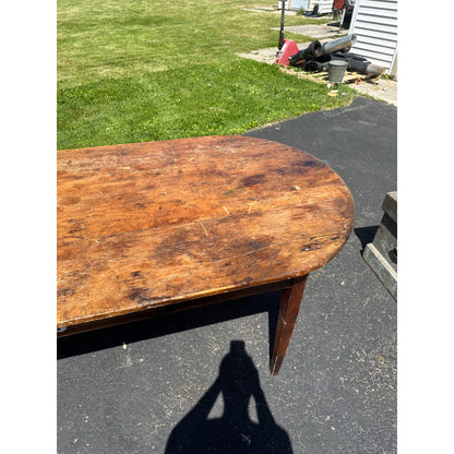 Antique 6ft Long Rustic Primitive Wooden Farmhouse Table