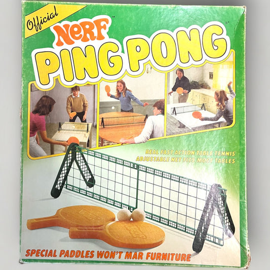 VINTAGE NERF PING PONG GAME COMPLETE 1982 PARKER BROTHERS IN BOX