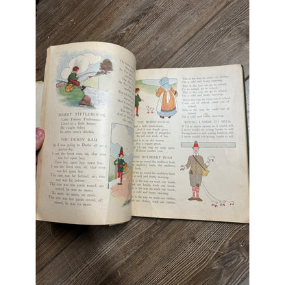 Antique 1930 "The Real Mother Goose" Children's Rhyme Book Illustrated McNally