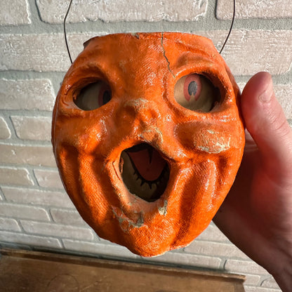 Vintage Halloween Jack O Lantern JOL Double Face Choir Boy 5"