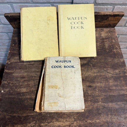 Vintage 1930s Waupun Cook Books Hardcover Receipe Books Wis Wisconsin