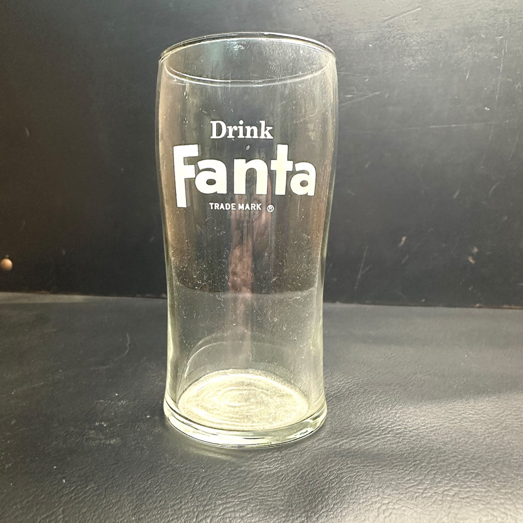 Vintage Drink Fanta White Orange Soda ACL Soda Fountain Glass