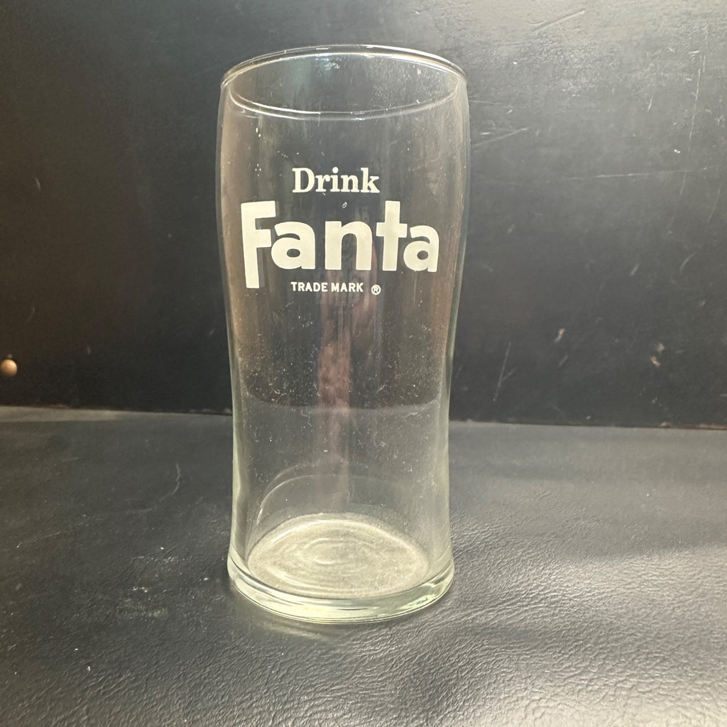 Vintage Drink Fanta White Orange Soda ACL Soda Fountain Glass