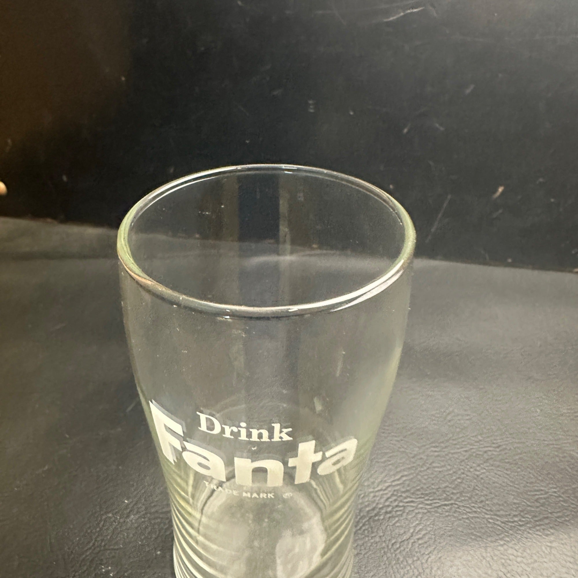 Vintage Drink Fanta White Orange Soda ACL Soda Fountain Glass