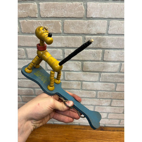 Vintage Fisher Price Pull-String Toy 1940s Pluto Pop-Up Disney Pluto