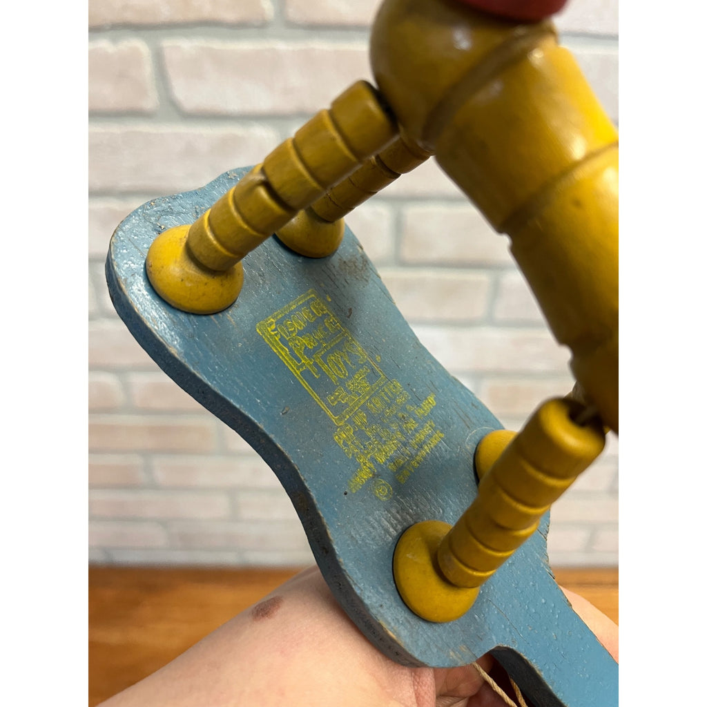 Vintage Fisher Price Pull-String Toy 1940s Pluto Pop-Up Disney Pluto