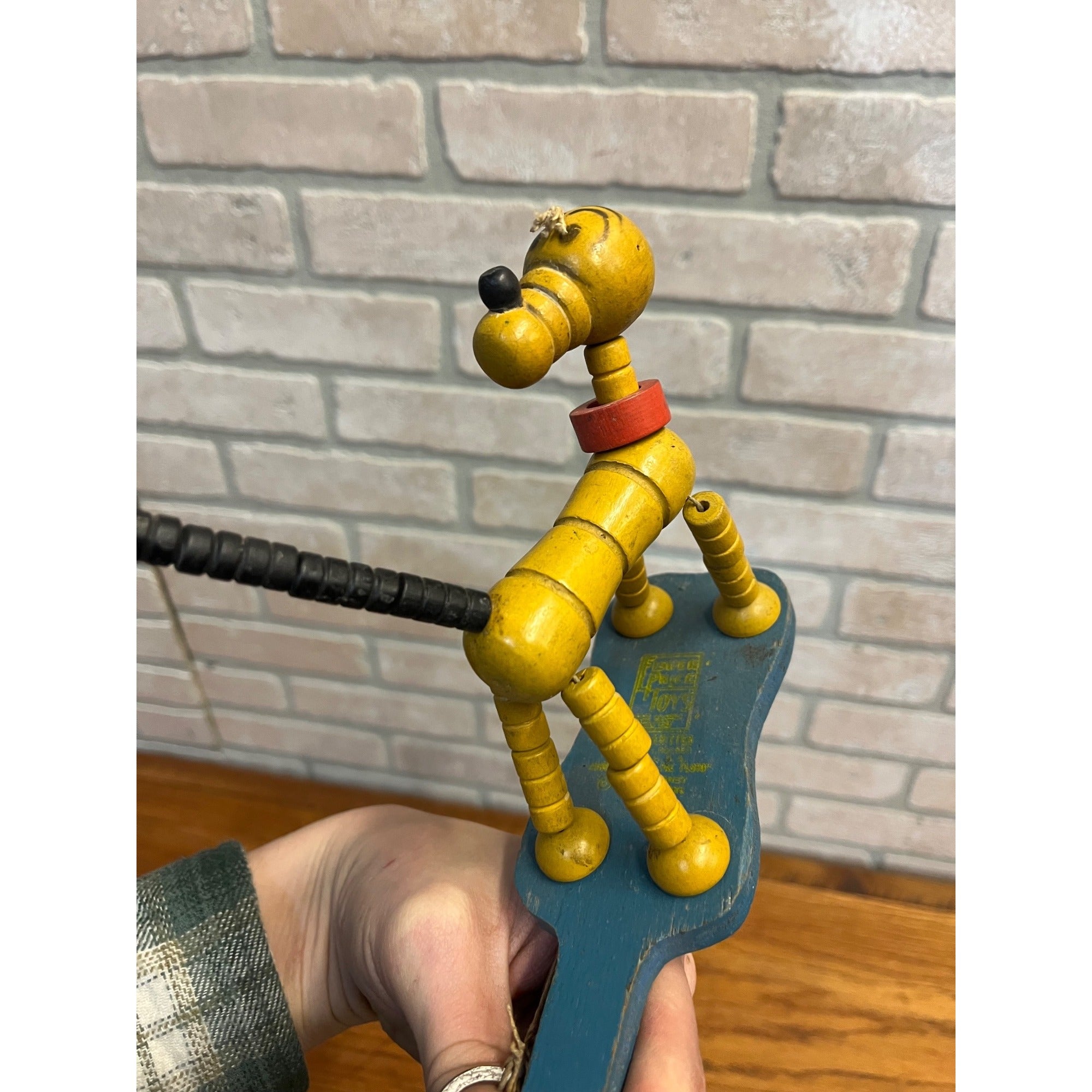 Vintage Fisher Price Pull-String Toy 1940s Pluto Pop-Up Disney Pluto