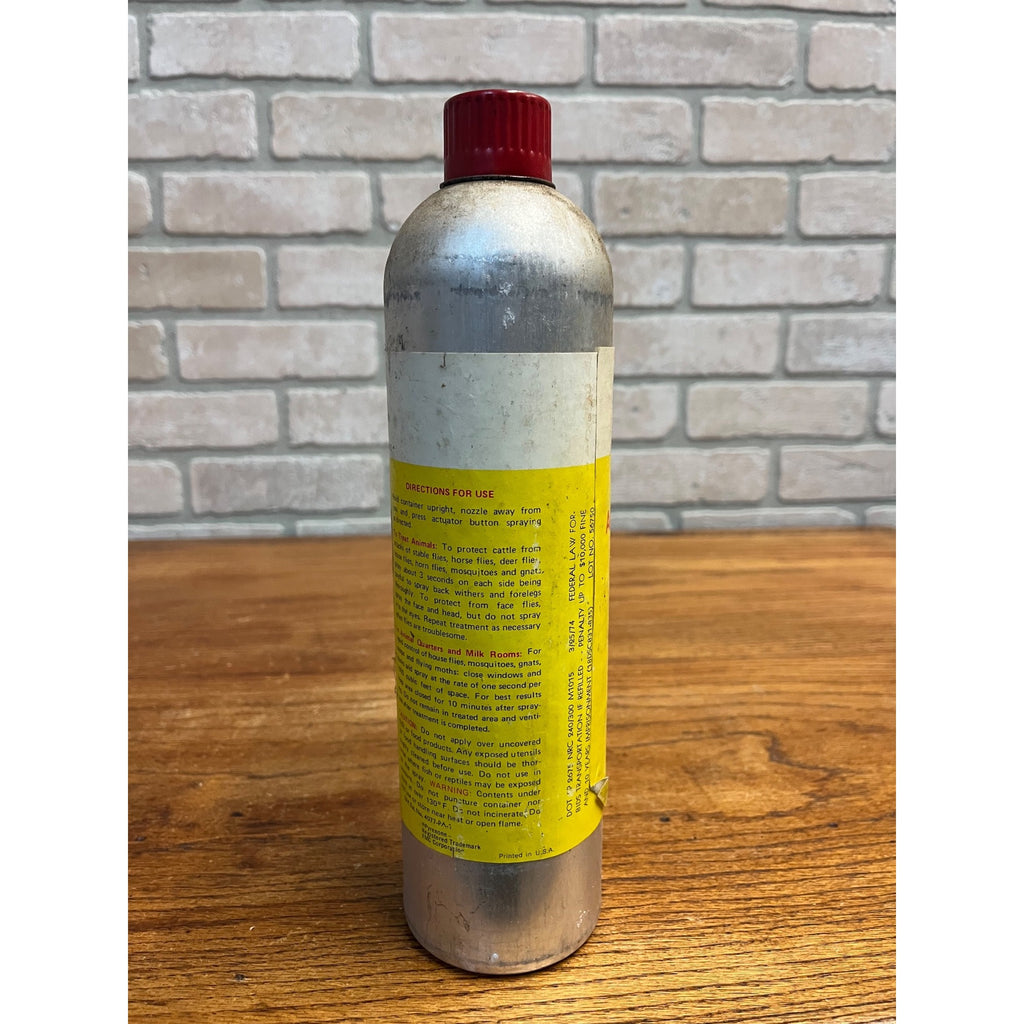 Vintage Hess & Clark Pyrenone Dairy Aersol Fly Insecticide Can Advertising Farm