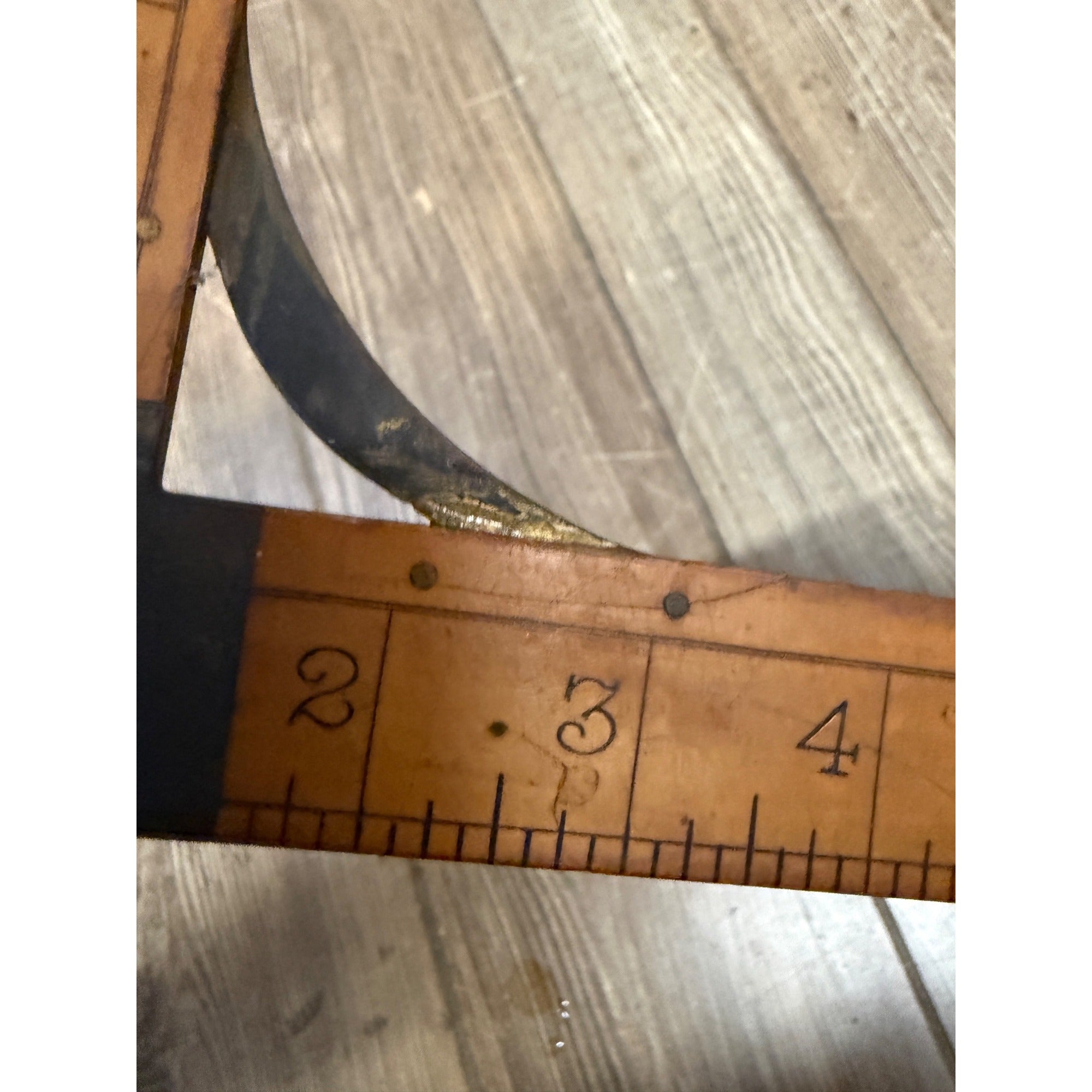 Antique 24" X 12" Ornate Tailor's Dressmakers Wooden Square Measuring Rule Carpentry Tool