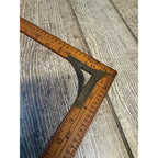 Antique 24" X 12" Ornate Tailor's Dressmakers Wooden Square Measuring Rule Carpentry Tool