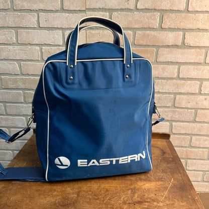 VINTAGE EASTERN AIRLINES ZIPPERED SMALL CARRY ON BAG - 10X14" TALL