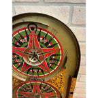 Vintage 1930s Lindstrom's Gold Star Marble Pinball Table Top Game Tin Litho