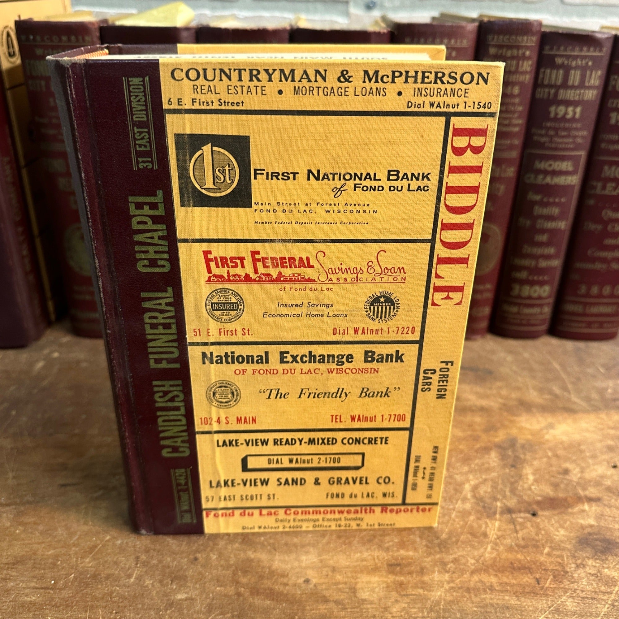 1960 FOND DU LAC COUNTY CITY DIRECTORY WISCONSIN BUSINESS DIRECTORY ADVERTISING