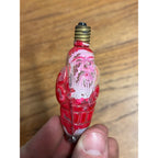 Vintage Santa Claus Glass Figural Light Bulb 3" -- Untested