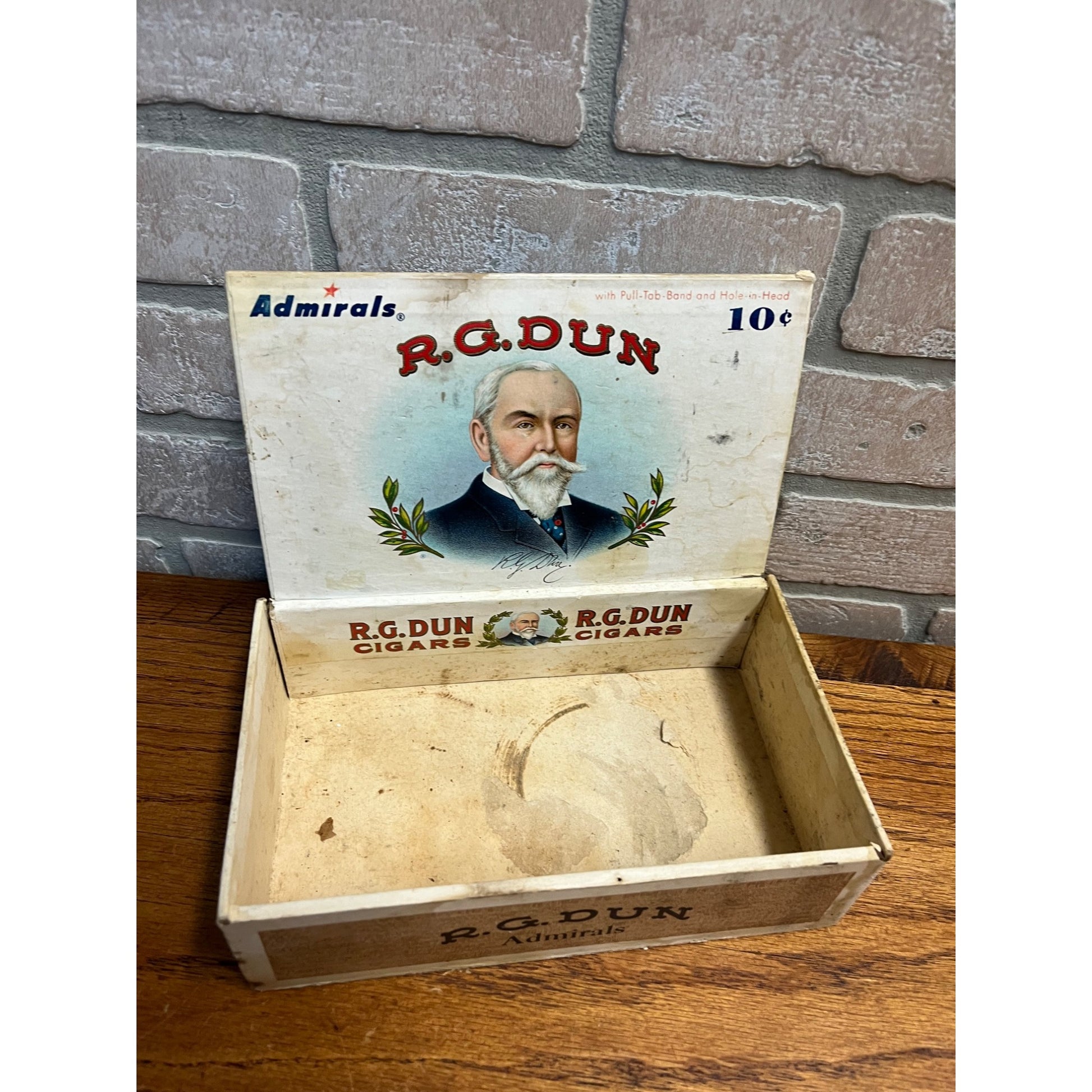 Vintage R.G. Dunn Admirals Cigar Box Pressed Cardboard Ohio