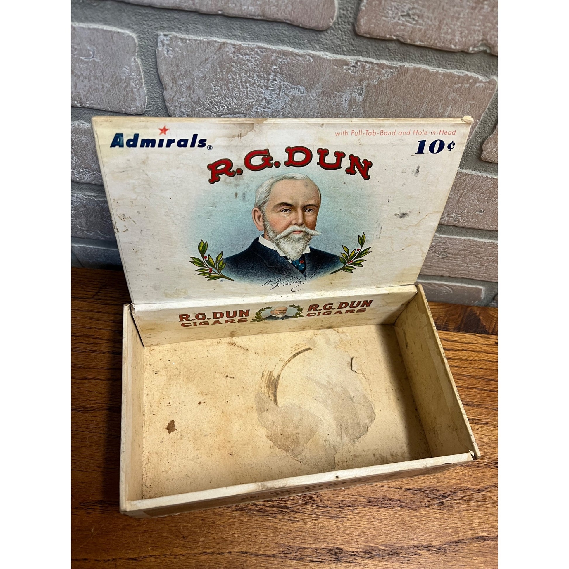 Vintage R.G. Dunn Admirals Cigar Box Pressed Cardboard Ohio