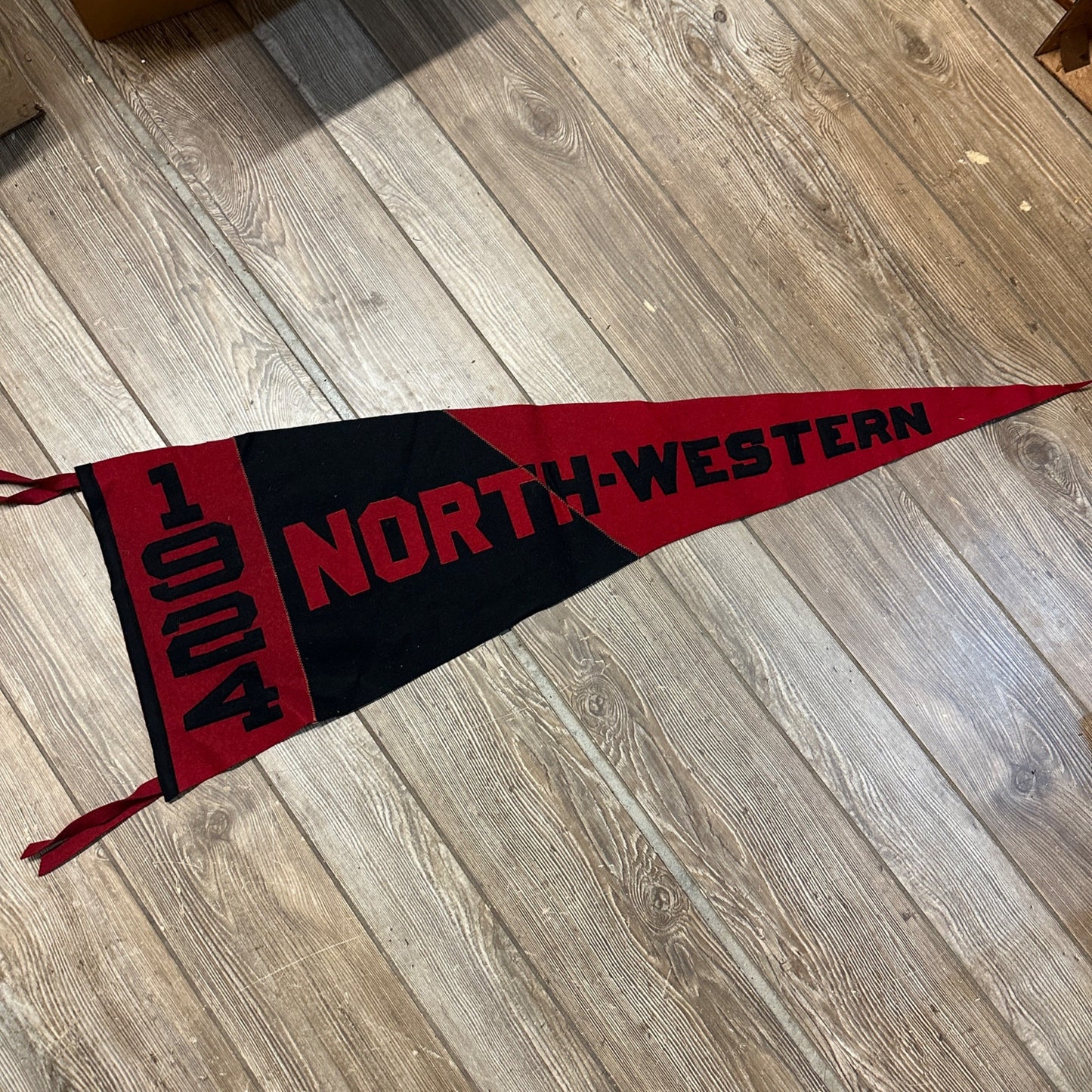 RARE Vintage Early 1924 Northwestern University Evanston Felt Pennant Sewn