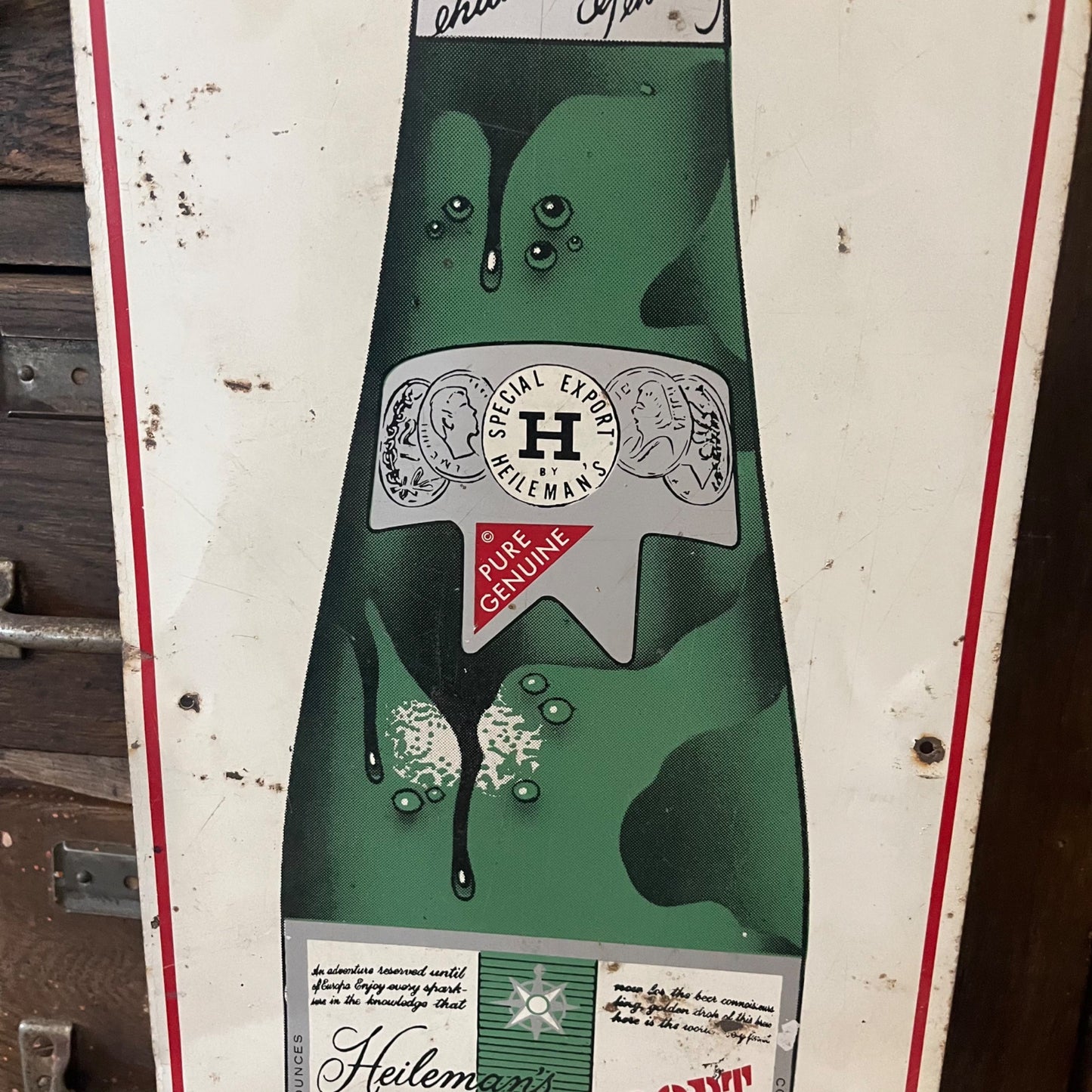 RARE Vintage Heileman’s Special Export Beer Tin Advertising Sign LaCrosse Wis