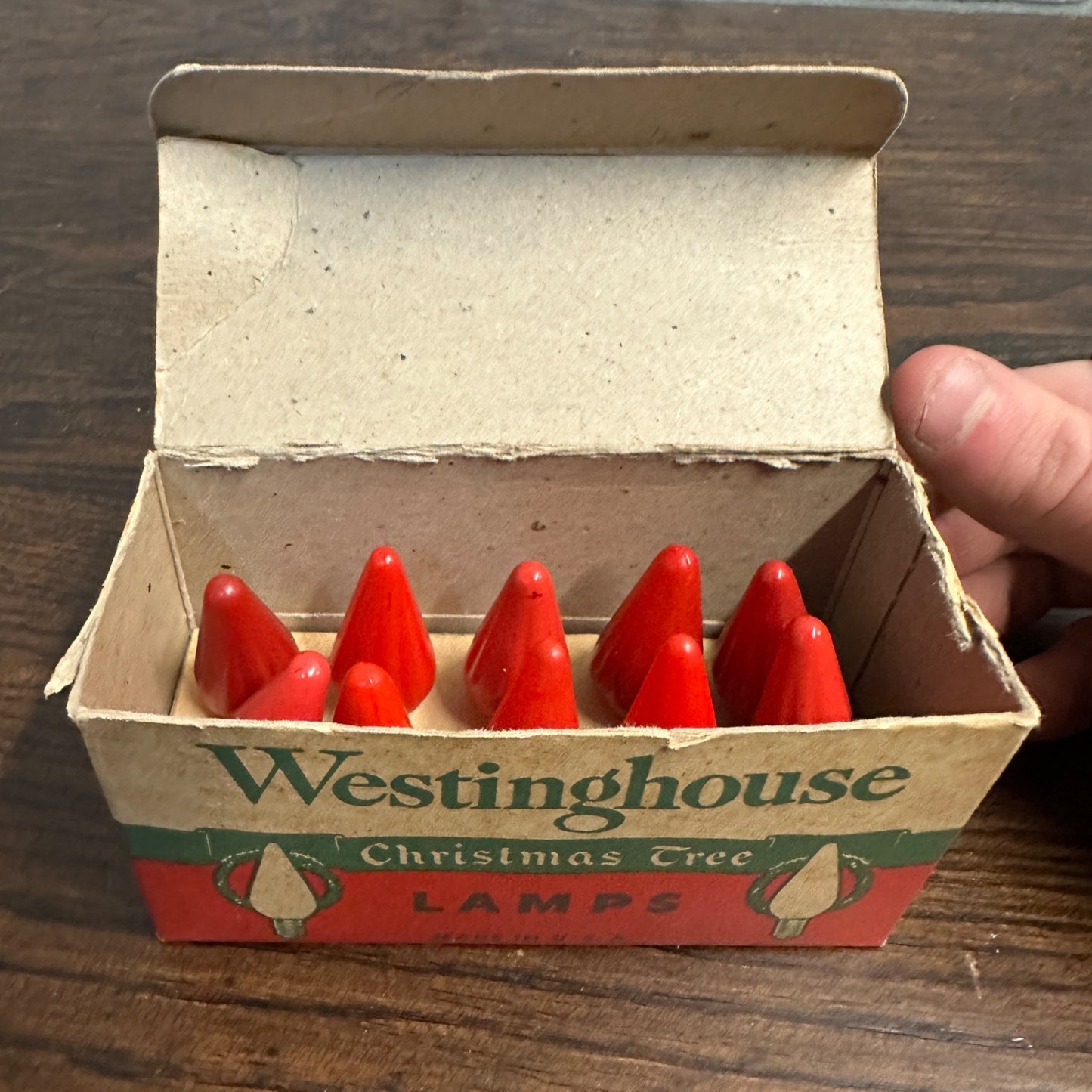 (10) Tested Red C6 Christmas Tree String Light Bulbs C-6 Working Westinghouse Box