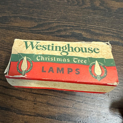 (10) Tested Red C6 Christmas Tree String Light Bulbs C-6 Working Westinghouse Box