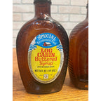 Vintage Log Cabin Syrup Bottle Bicentennial 1776-1976 Amber Bottles Liberty Bell