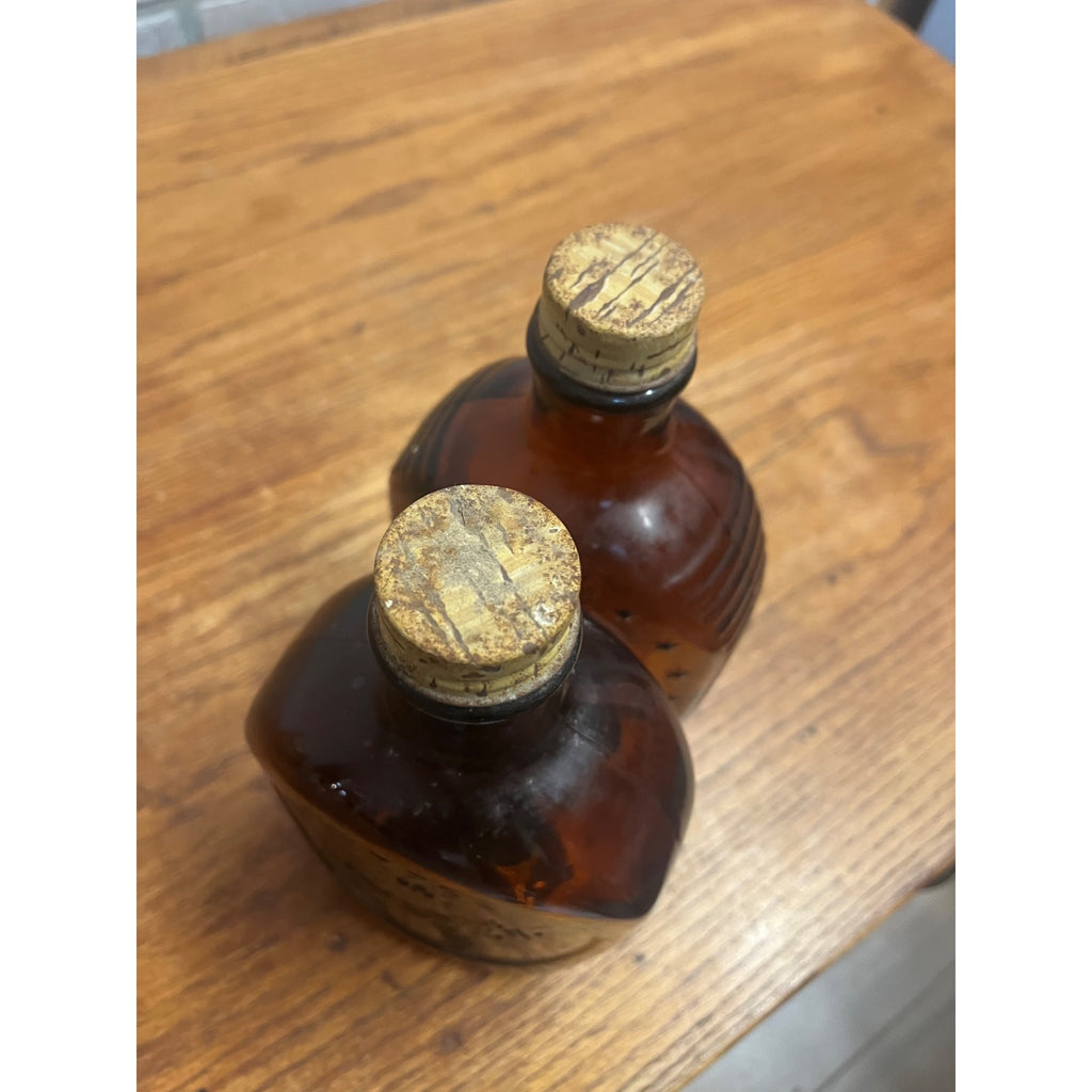 Vintage Log Cabin Syrup Bottle Bicentennial 1776-1976 Amber Bottles Liberty Bell