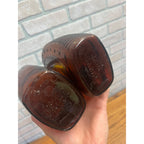 Vintage Log Cabin Syrup Bottle Bicentennial 1776-1976 Amber Bottles Liberty Bell